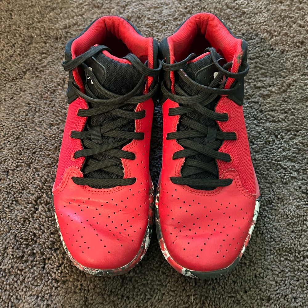 Under Armor red basketball high tops